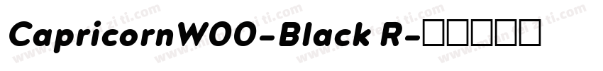 CapricornW00-Black R字体转换
